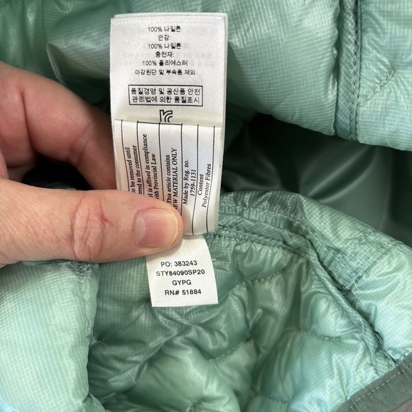 Patagonia Micro Puff Light Puffer Vest Womens Medium Gypsum Green - Picture 11 of 13